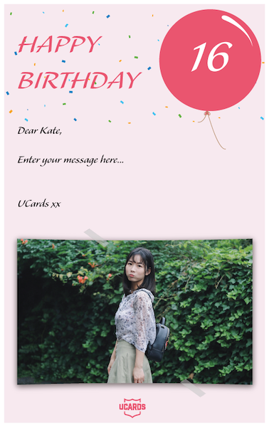 Girls Birthday Card Example